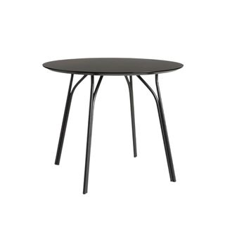 oval black fining table