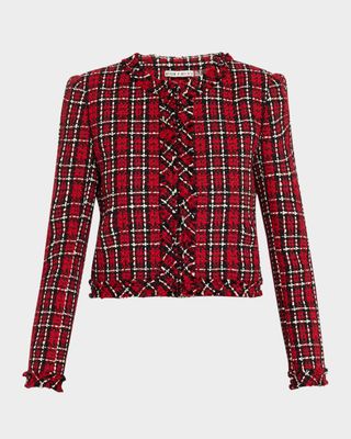 Kidman Plaid Tweed Lady Jacket