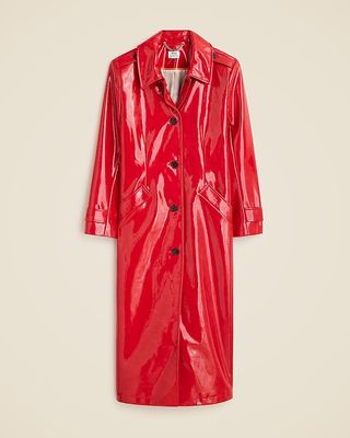 Christopher John Rogers X J.crew Topcoat in Red Vinyl