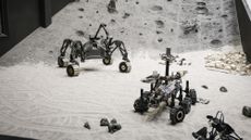 Space robots at a research center in Germany in 2023. 