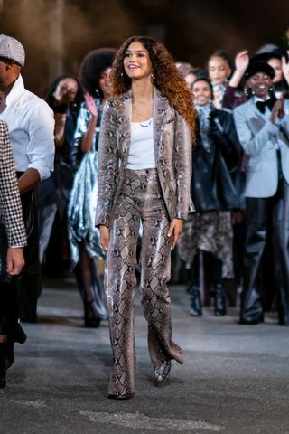 Zendaya at the TOMMYNOW New York Fall 2019 fashion show debut in Tommy Hilfiger.