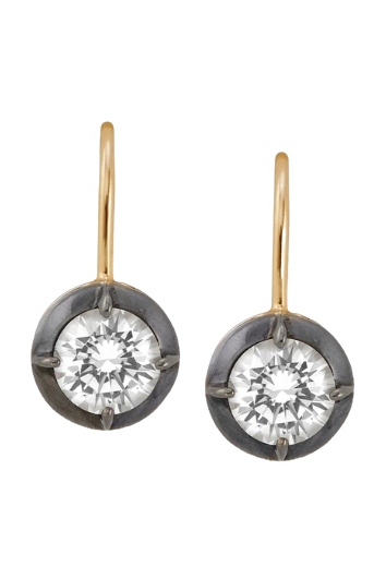 Dorsey, Lucien White Sapphire Leverback, Gold