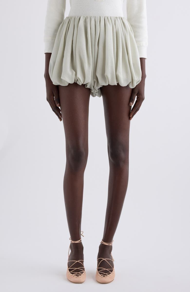 Flowy Bubble Silk & Wool Shorts