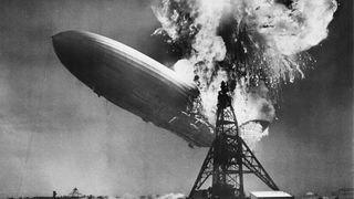 The Hindenburg disaster May 6, 1937 in Lakehurst. Private Collection. (Photo by Fine Art Images/Heritage Images/Getty Images)