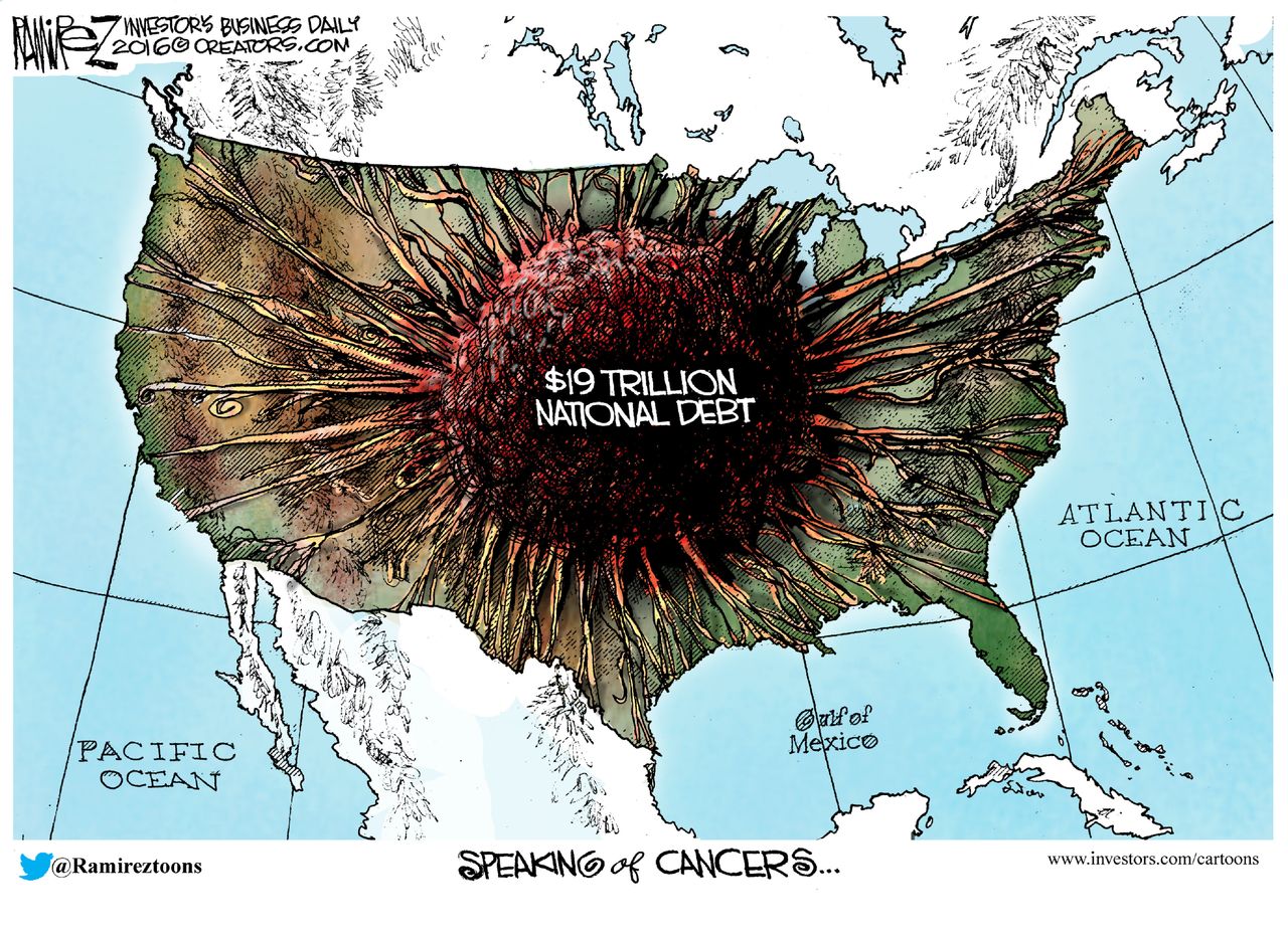 Editorial cartoon U.S. National Debt