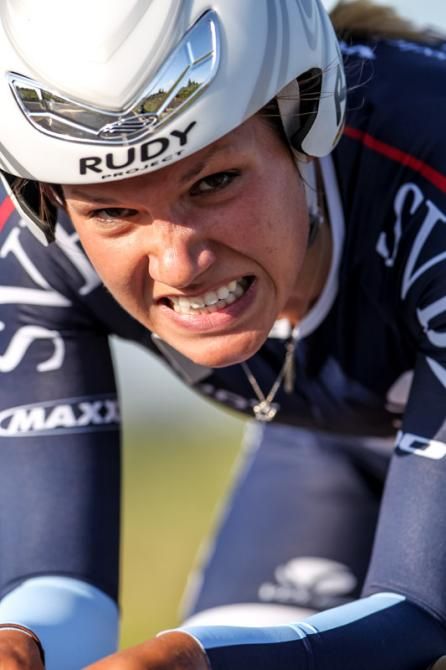 Jasmen Glaesser (TIBCO) put in a good ride to take over the best young rider jersey.