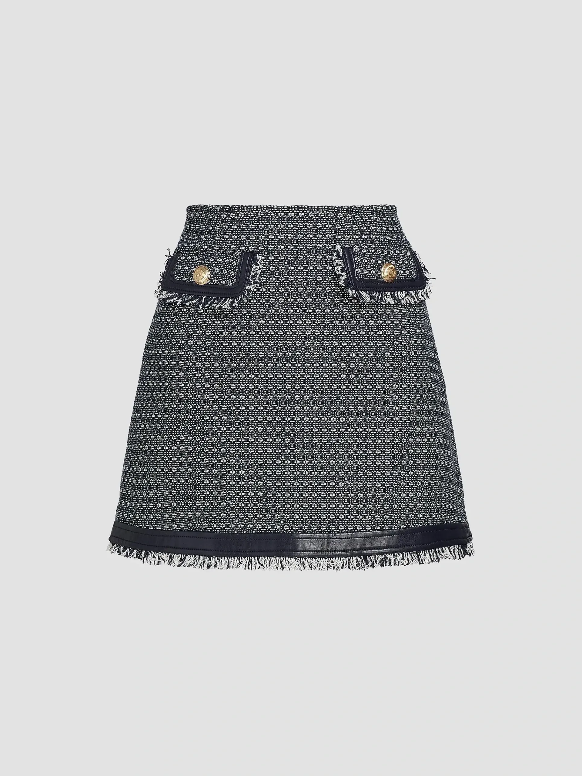 Deva Birdseye Tweed Miniskirt