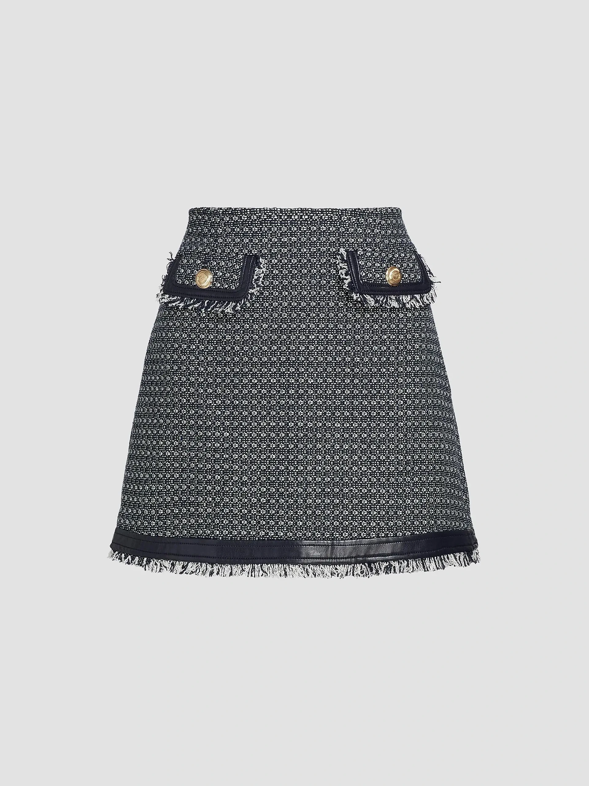 Deva Birdseye Tweed Miniskirt