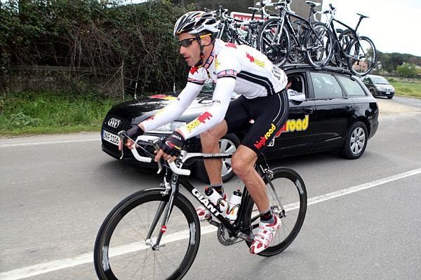 George Hincapie (High Road) getting back to racing after taking a bit of a break.