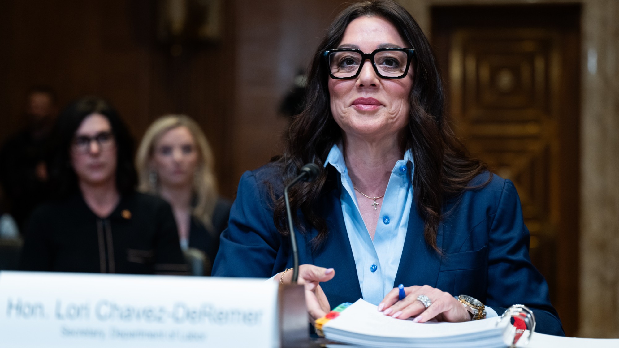Lori Chavez-DeRemer, US labor secretary, during a Senate Appropriations Subcommittee 