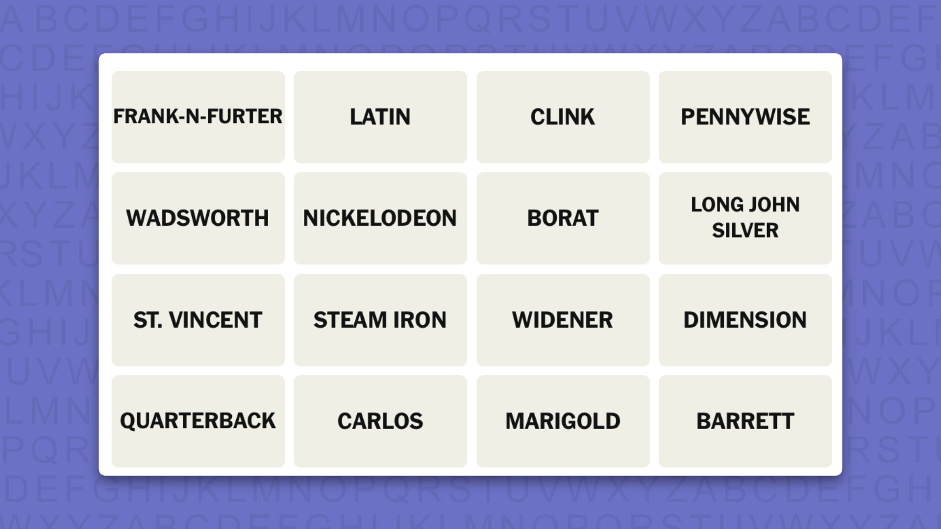 NYT Connections hints for game 1193 on a purple background