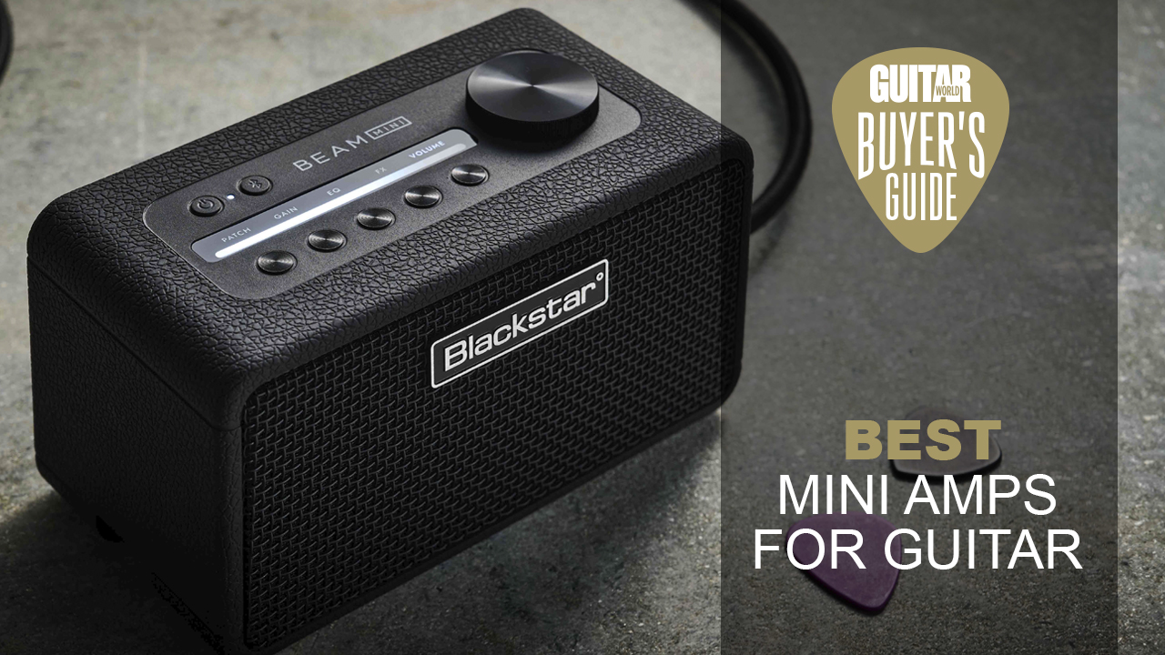 A Blackstar Beam Mini guitar amp on a concrete floor
