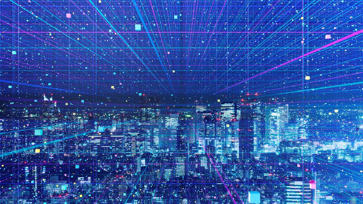 Graphic illustrating a smart city blueprint