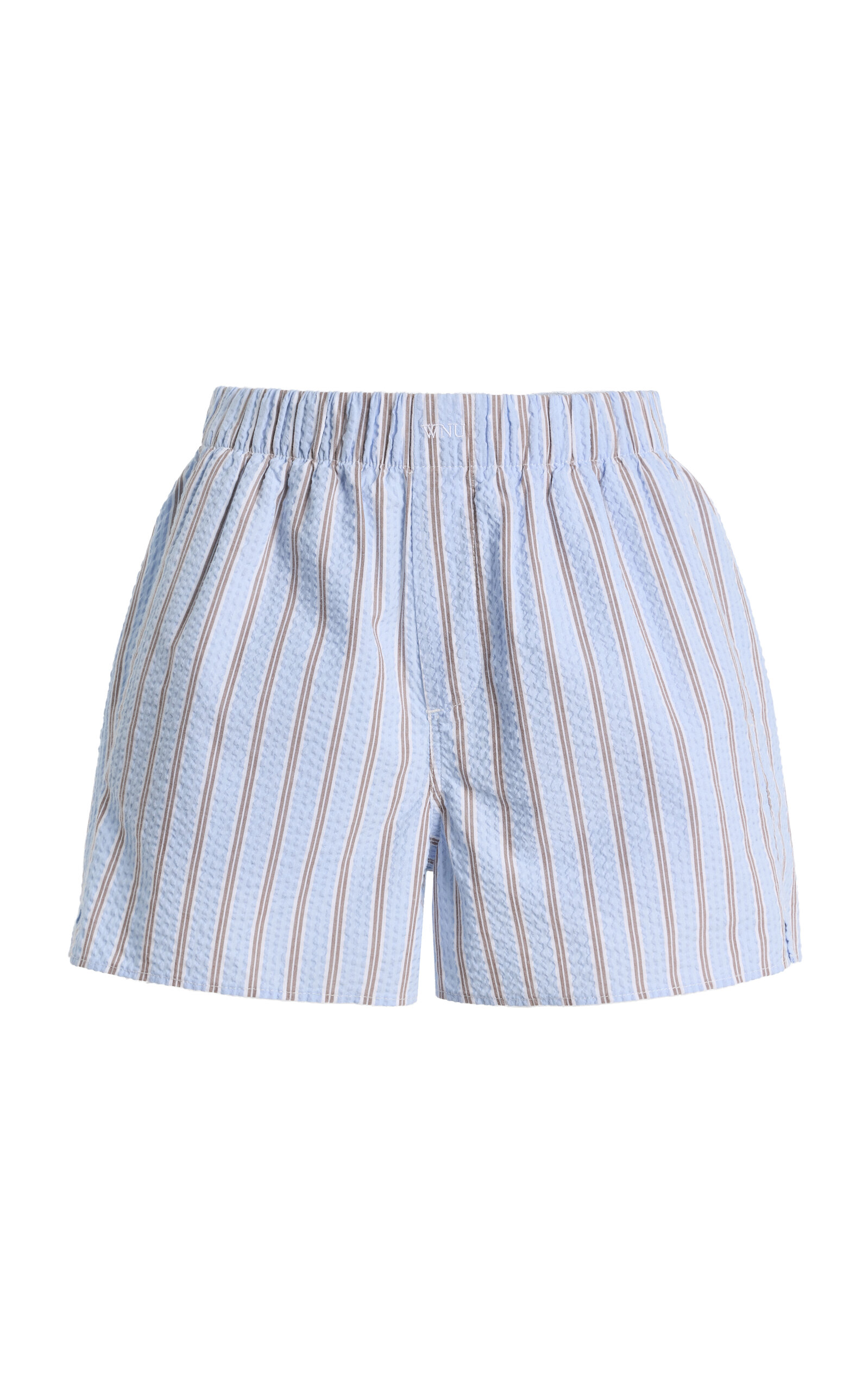 Exclusive the Boxer Striped Cotton Seersucker Shorts