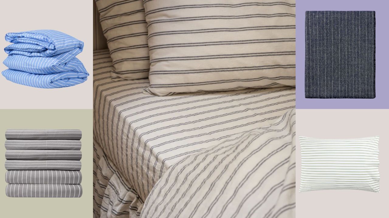 Pinstripe bedding