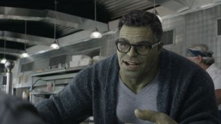Smart Hulk at a diner in Avengers: Endgame