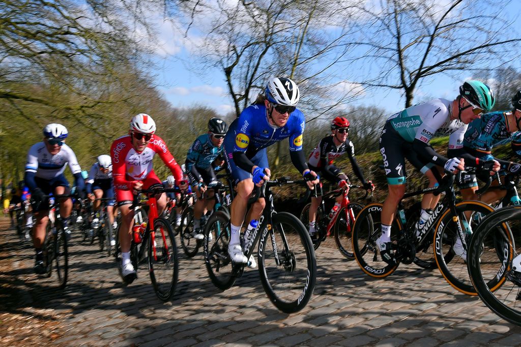 KOKSIJDE BELGIUM MARCH 19 Shane Archbold of New Zealand and Team Deceuninck QuickStep during the 19th Bredene Koksijde Classic 2021 a 199km race from Bredene to Koksijde Cobblestones Kemmelberg BredeneKoksijde on March 19 2021 in Koksijde Belgium Photo by Luc ClaessenGetty Images