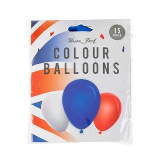 Pack of red white and blue balloons