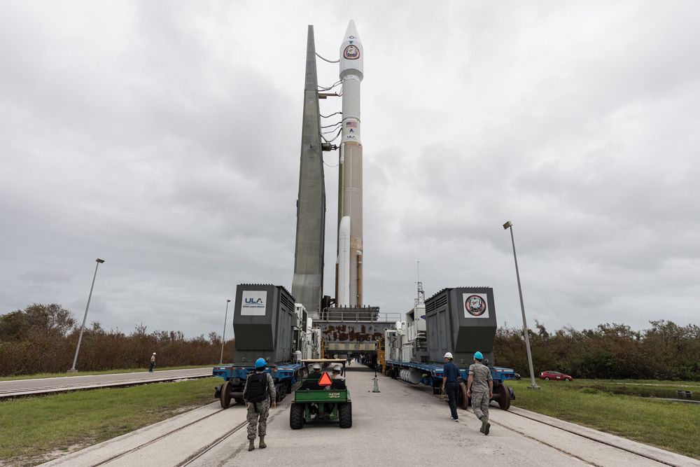 Atlas V Rolls to Launch Pad with NROL-52