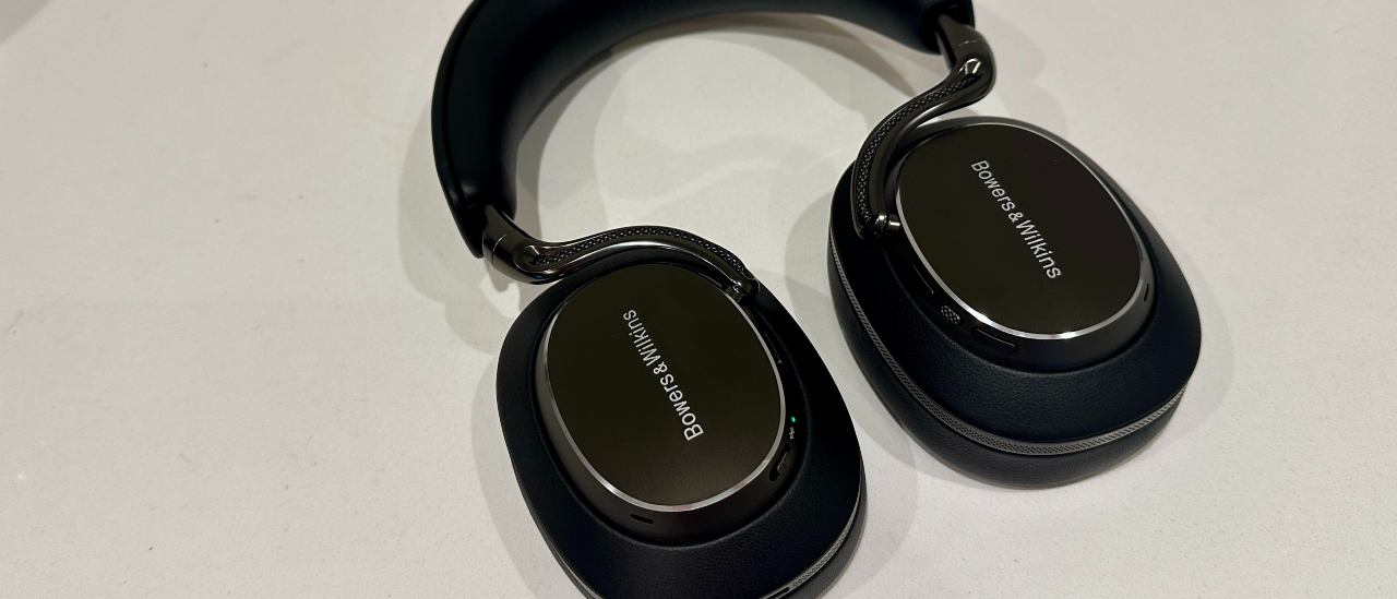 Bowers &amp; Wilkins Px8 S2 over-ear ANC headphones on a white surface