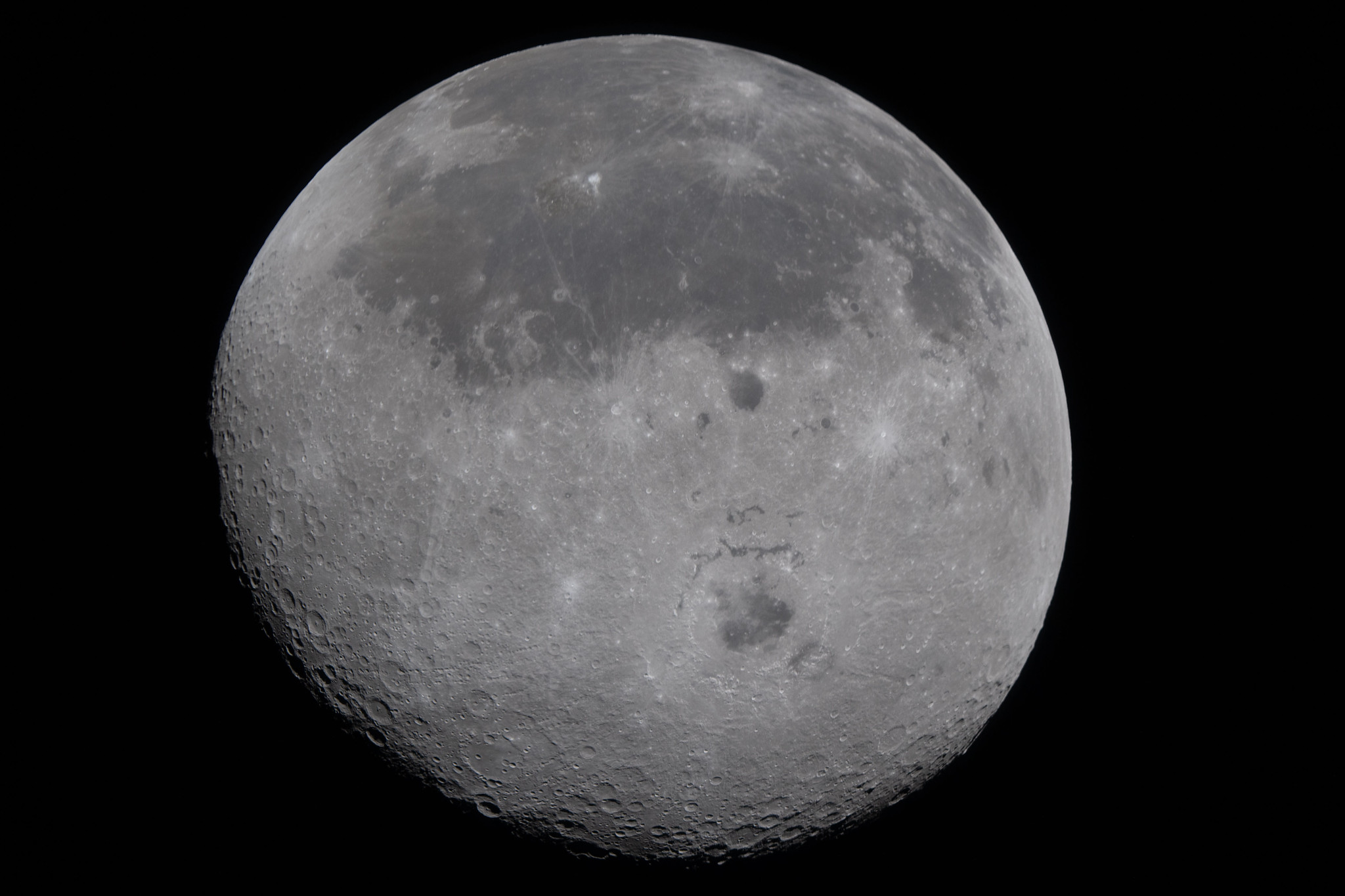 The moon, shot from the Artemis II mission's Orion spacecraft on a Nikon D5