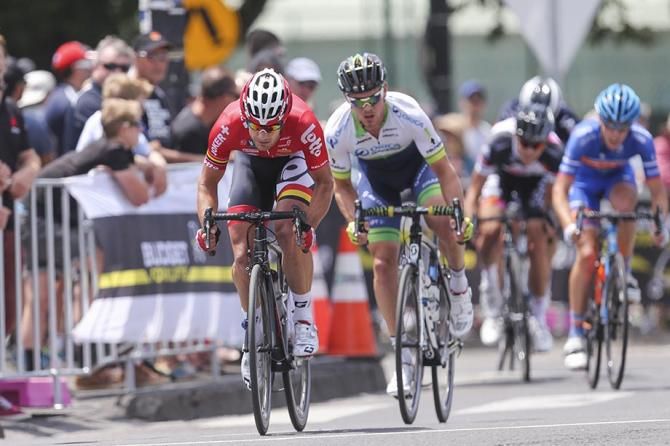 Greg Henderson was working hard in the break