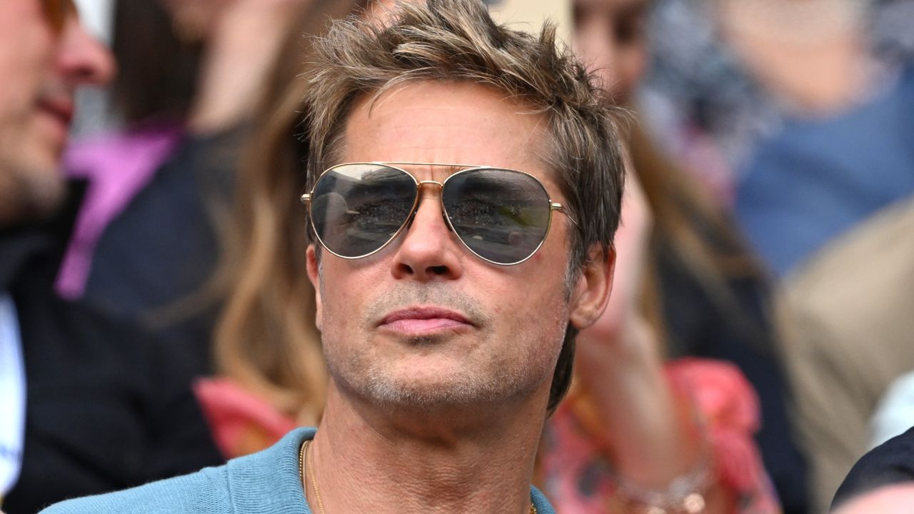 Brad Pitt at Wimbledon 2023