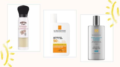 three of the best sunscreens for sensitive skin by la roche posay, the inkey list and hawaiian tropic