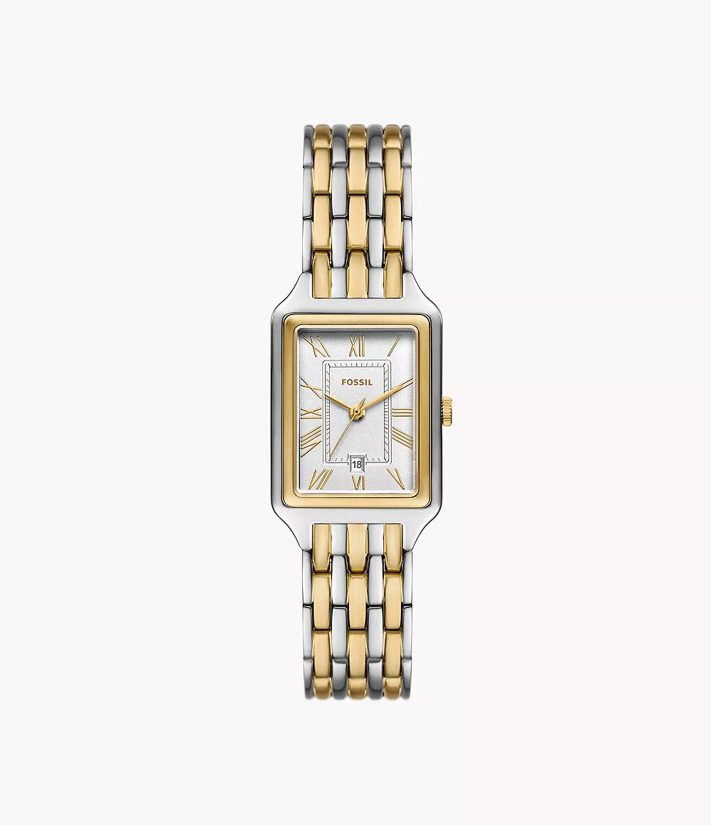 Fossil, Raquel Three-Hand Date Two-Tone Stainless Steel Watch