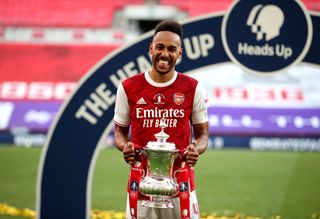 Pierre-Emerick Aubameyang inspired the Gunners to FA Cup and Community Shield glory last month