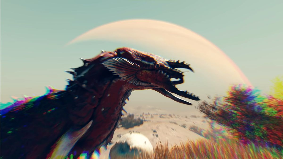 Promotional screenshot of alien life in Starfield