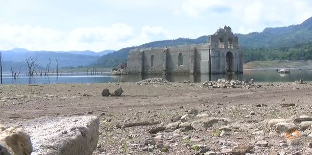 A 16th century church in Mexico was once flooded by reservoir waters.