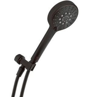 Black handheld shower