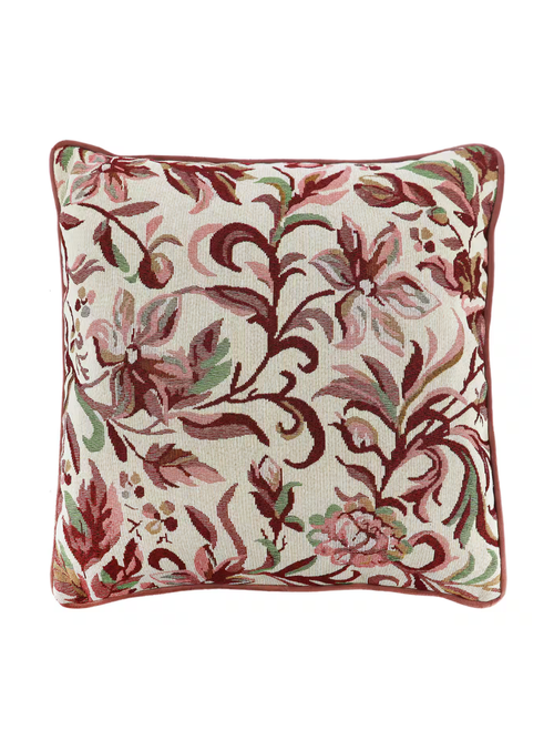 16" Pink Floral Pillow 