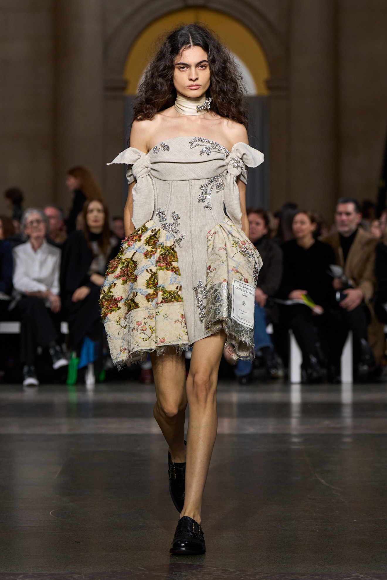 A model wearing Taylor Swift's Erdem dress from the Toy Story 5 premiere