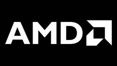 AMD logo with white letters and black background