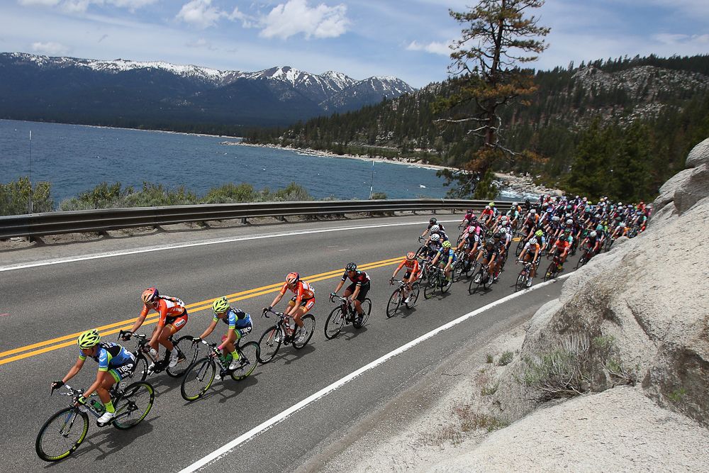 Lake Tahoe sets the backdrop for stage 1 at the Tour of California