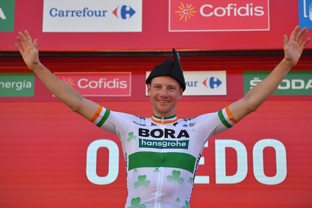 Sam Bennett (Bora-Hansgrohe) wins stage 14 at the Vuelta a Espana