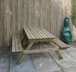 Old outdoor table for an upcycle idea