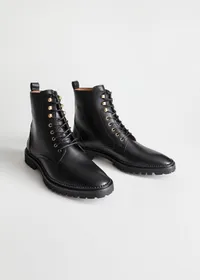 &amp; Other Stories Lace-Up Leather Boots