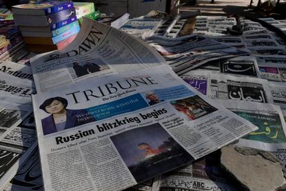 Newspapers cover Russia invasion of Ukraine