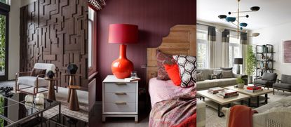 7 elements of interior design: sitting room, bedroom, living space