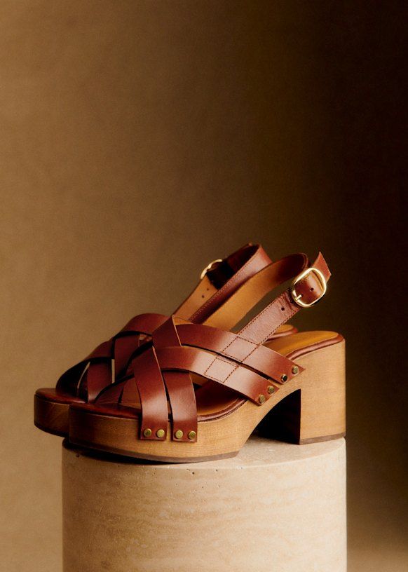 Ada Clogs - Natural Heritage - Bovine Vegetable Tanned Leather - Sézane