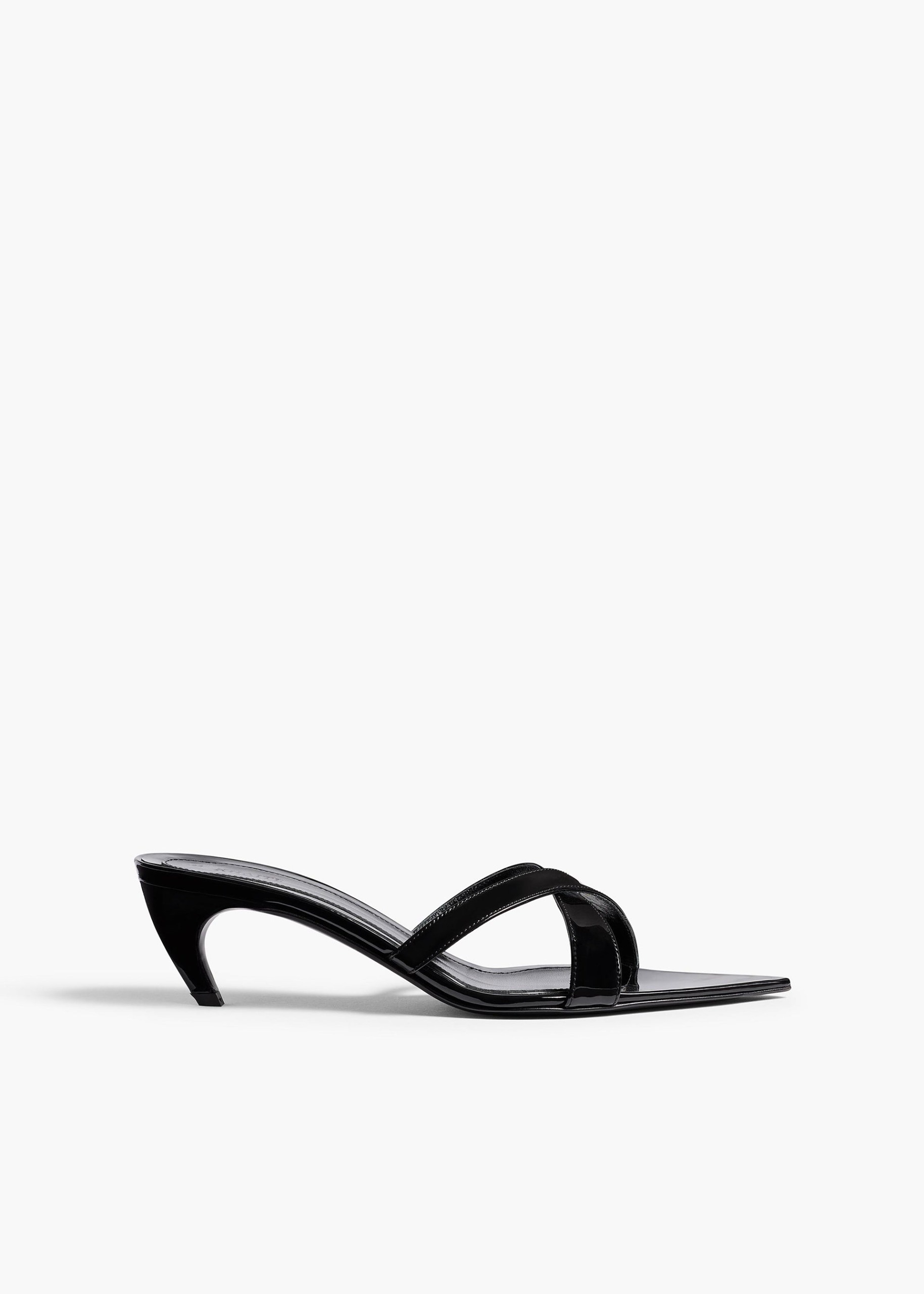 Sophie Kitten Heel Sandal in Black Patent Leather - 35 / Black / Upper100%clsole100%cl