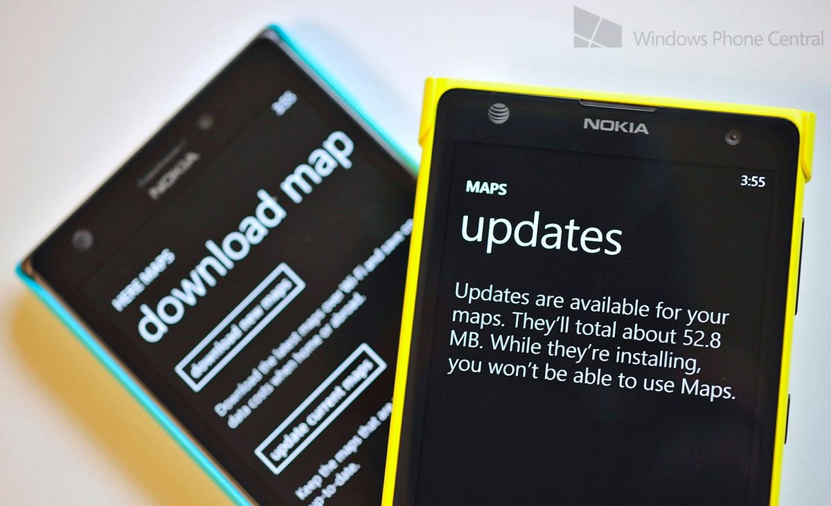 PSA Nokia updating HERE offline map data for Windows Phone Windows