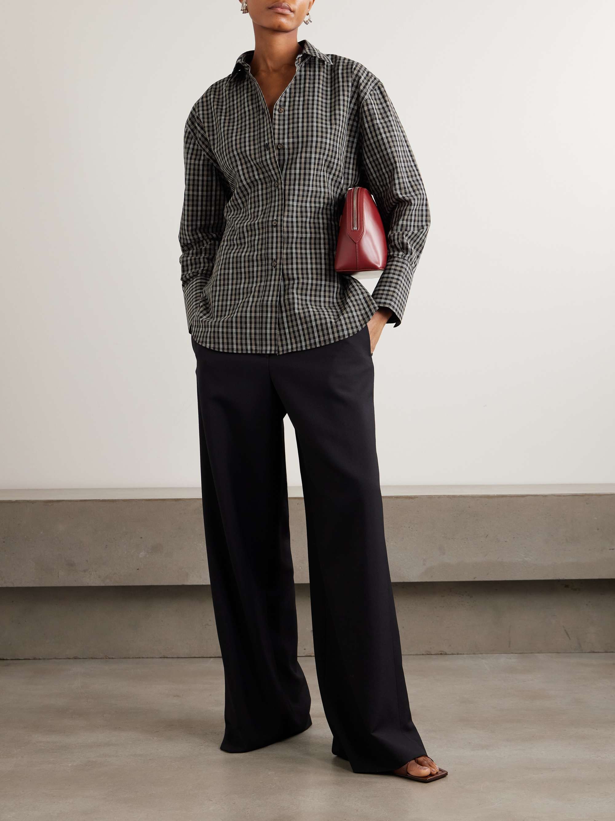 Checked Cotton-Poplin Shirt