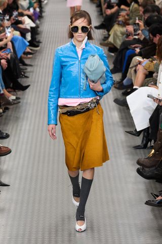 woman wearing the cerulean fashion trend