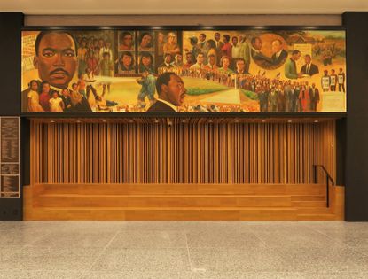 Martin Luther King Jr memorial library mural