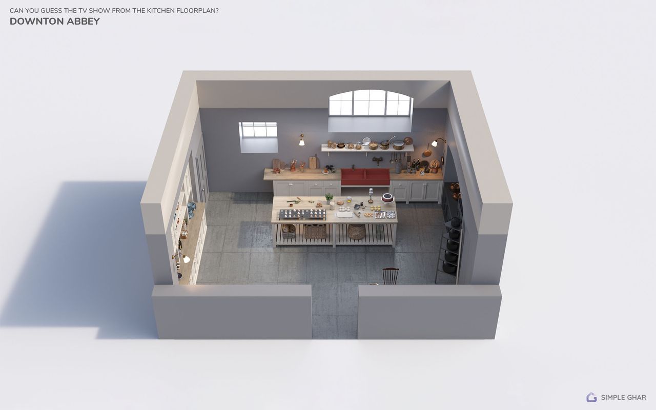 A render of a famous TV kitchen