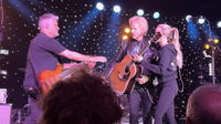 Guitarist Don Felder is led offstage following a medical emergency during a performance on February 13, 2025. The 77-year-old guitarist was found to be suffering from dehydration. 